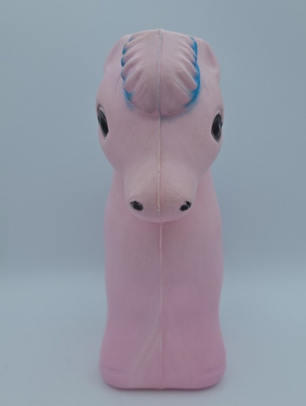 Vintage A‎ J Renzi Corp Pink Carousel Horse Plastic 10" Blow Mold Coin Bank Pony - Picture 3 of 11